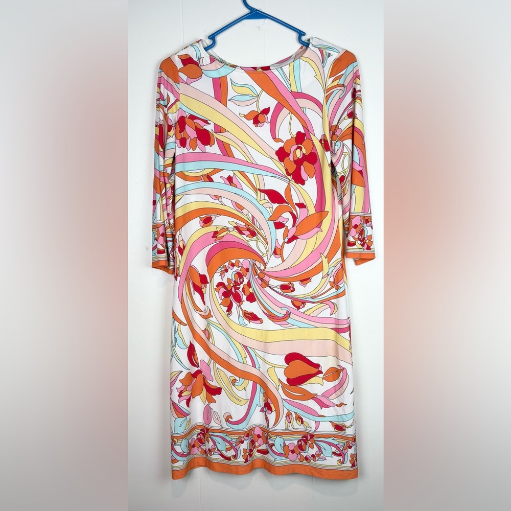 Women's Dress Resort Vacation Colorful Fun London Times Pucci Style Size 8